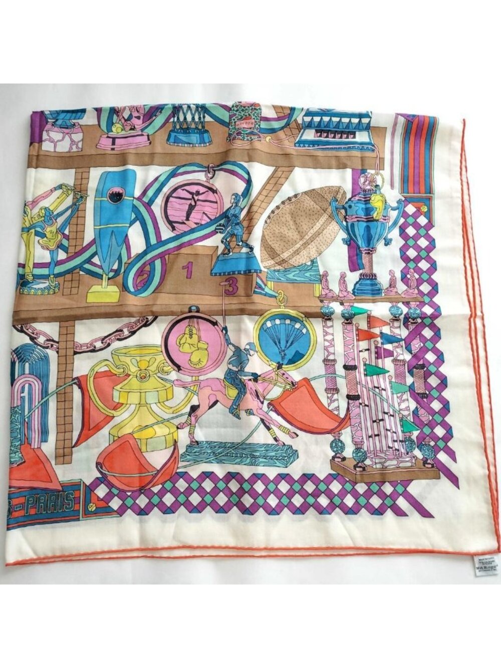 Hermes Carre Geant 140 Trophy les Trophees Scarf